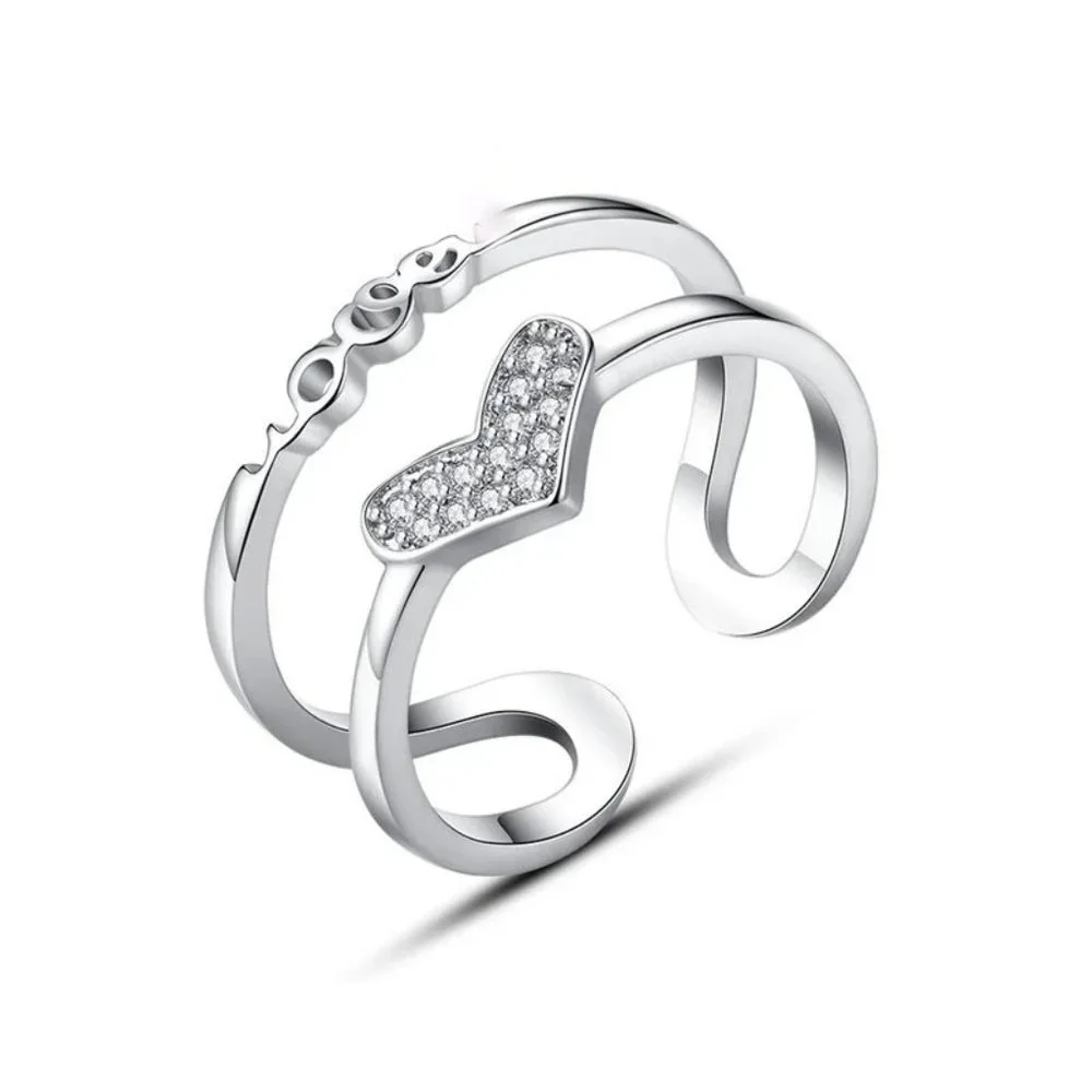 💎 925 Sterling Silver Bundle Necklace Earrings Bracelet And Ring Adjustable - Picture 7 of 9